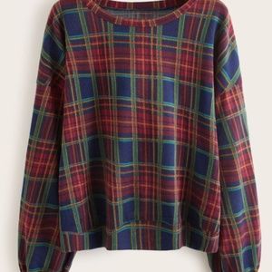 Tartan Plaid Sweatshirt/Sweater Size Large